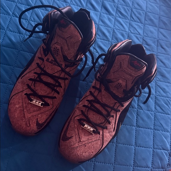 Nike Lebron Cork High-Top Sneakers in Black and Brown - Picture 1 of 4